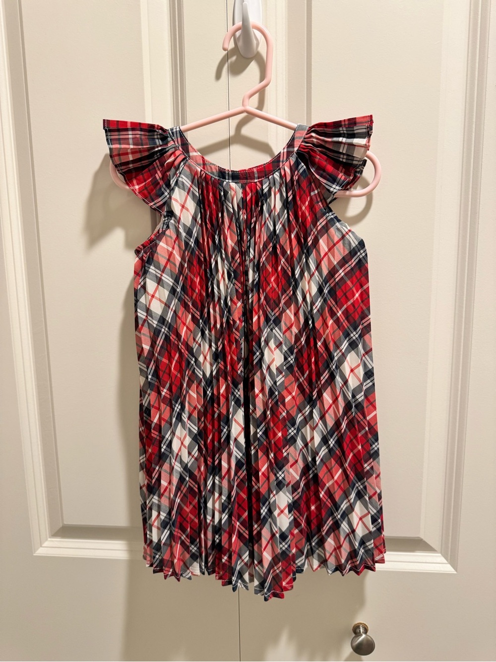 Baby Gap Girls 2T Christmas Plaid Pleated Dress NWOT Red/Black/White/Dark Green